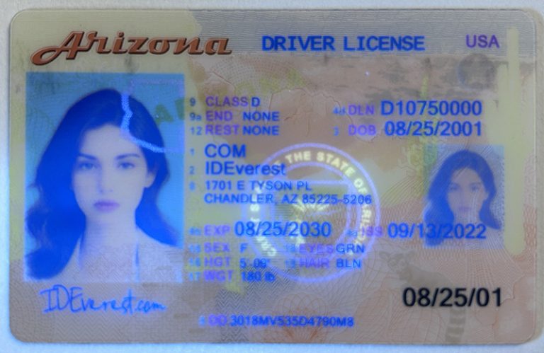 Buy Popular Scannable Arizona Fake ID Cards