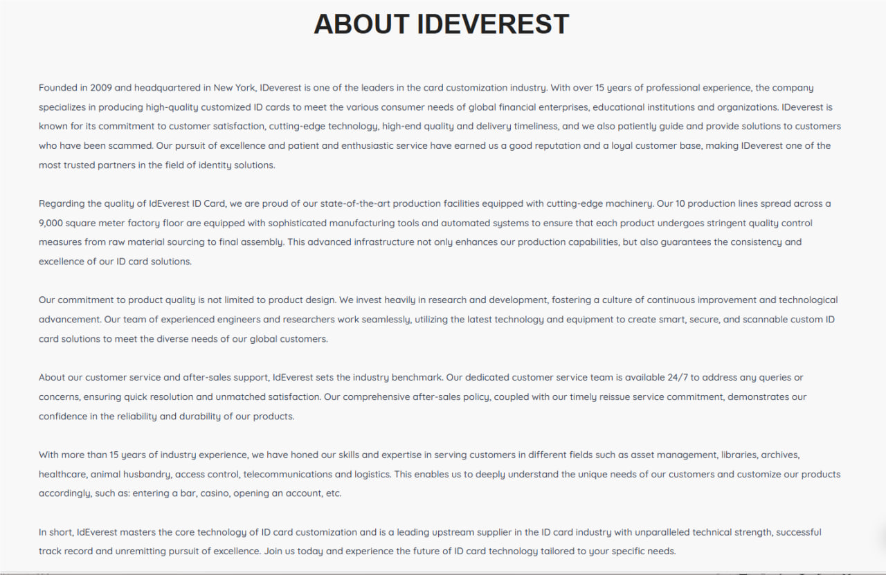 ID Everest Website Summary Rep